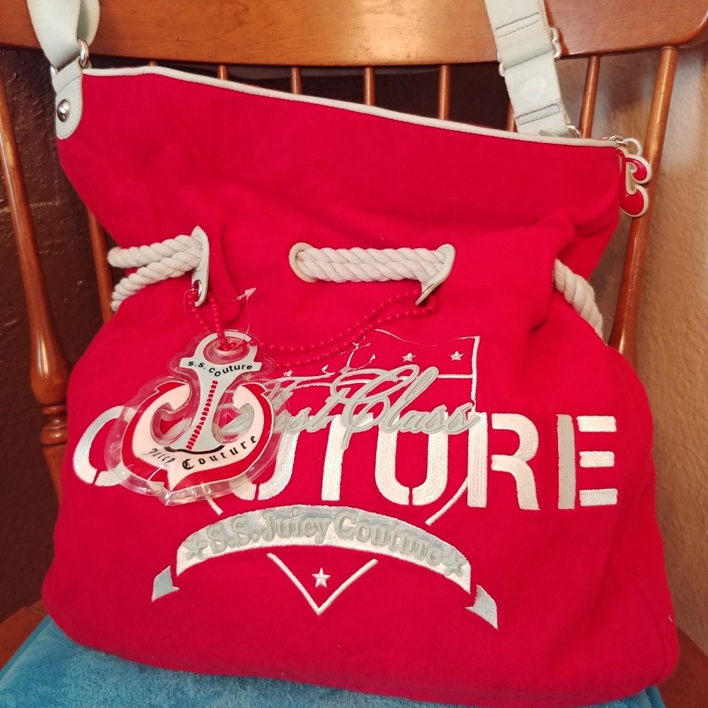 Juicy Couture red terry purse first class couture
